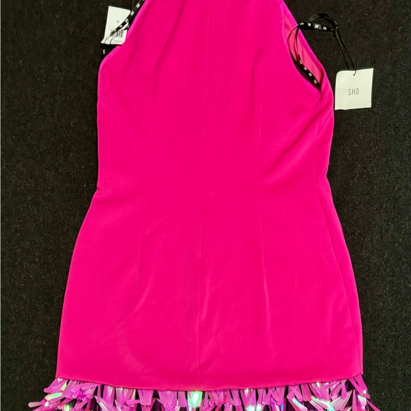 SHO Women's Slvless Crepe Dress with Sequin Detal - Picture 5 of 8